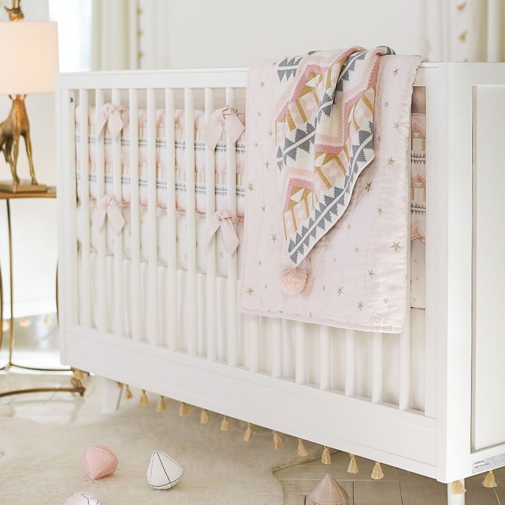 SOLD! Pottery Barn Beautiful Stars Crib Set 5 pieces!
